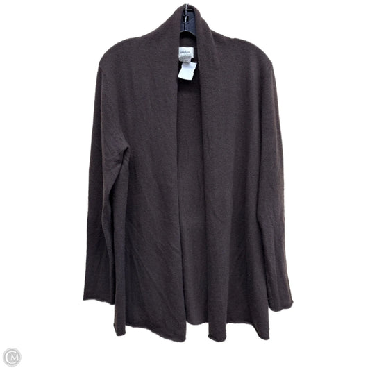 Cardigan Designer By Neiman Marcus In Brown, Size: Xl