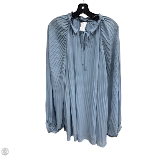 Top Long Sleeve By Ellos In Blue, Size: 24