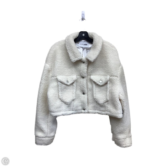 Jacket Faux Fur & Sherpa By Fashion Nova In Cream, Size: Xl