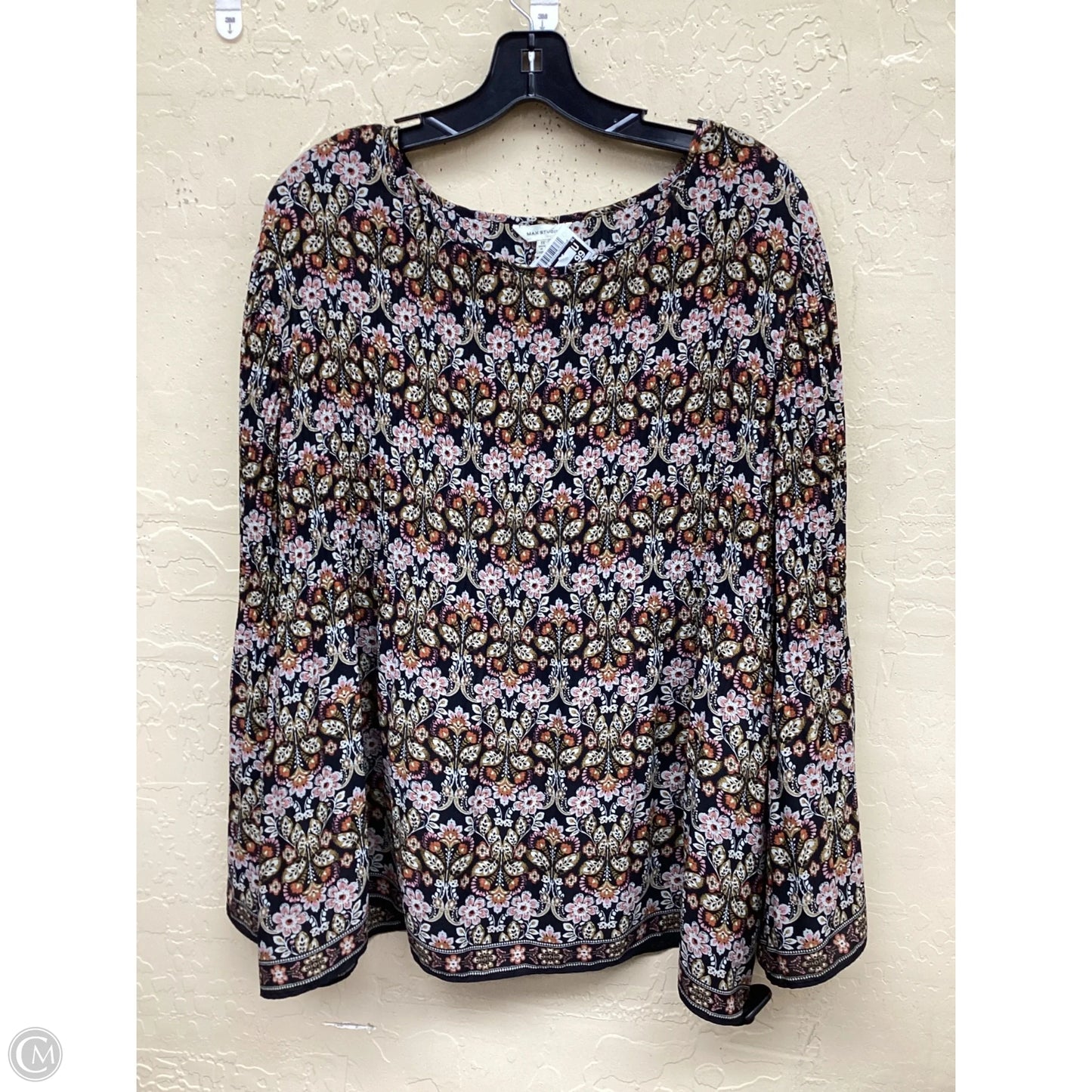 Top Long Sleeve By Max Studio In Floral Print, Size: 1x