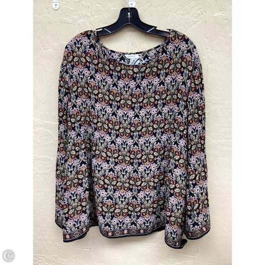 Top Long Sleeve By Max Studio In Floral Print, Size: 1x