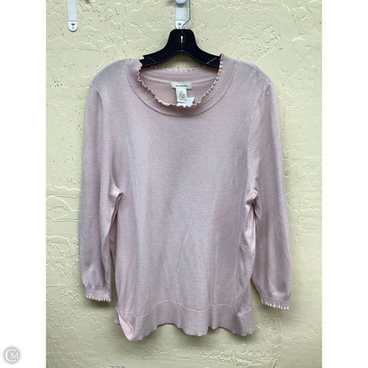 Top Long Sleeve By Max Studio In Pink, Size: Xl