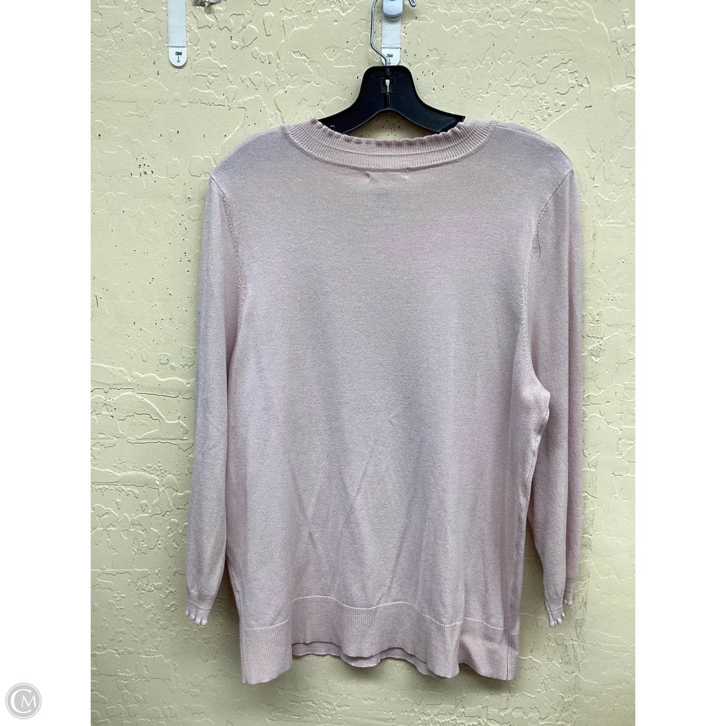 Top Long Sleeve By Max Studio In Pink, Size: Xl