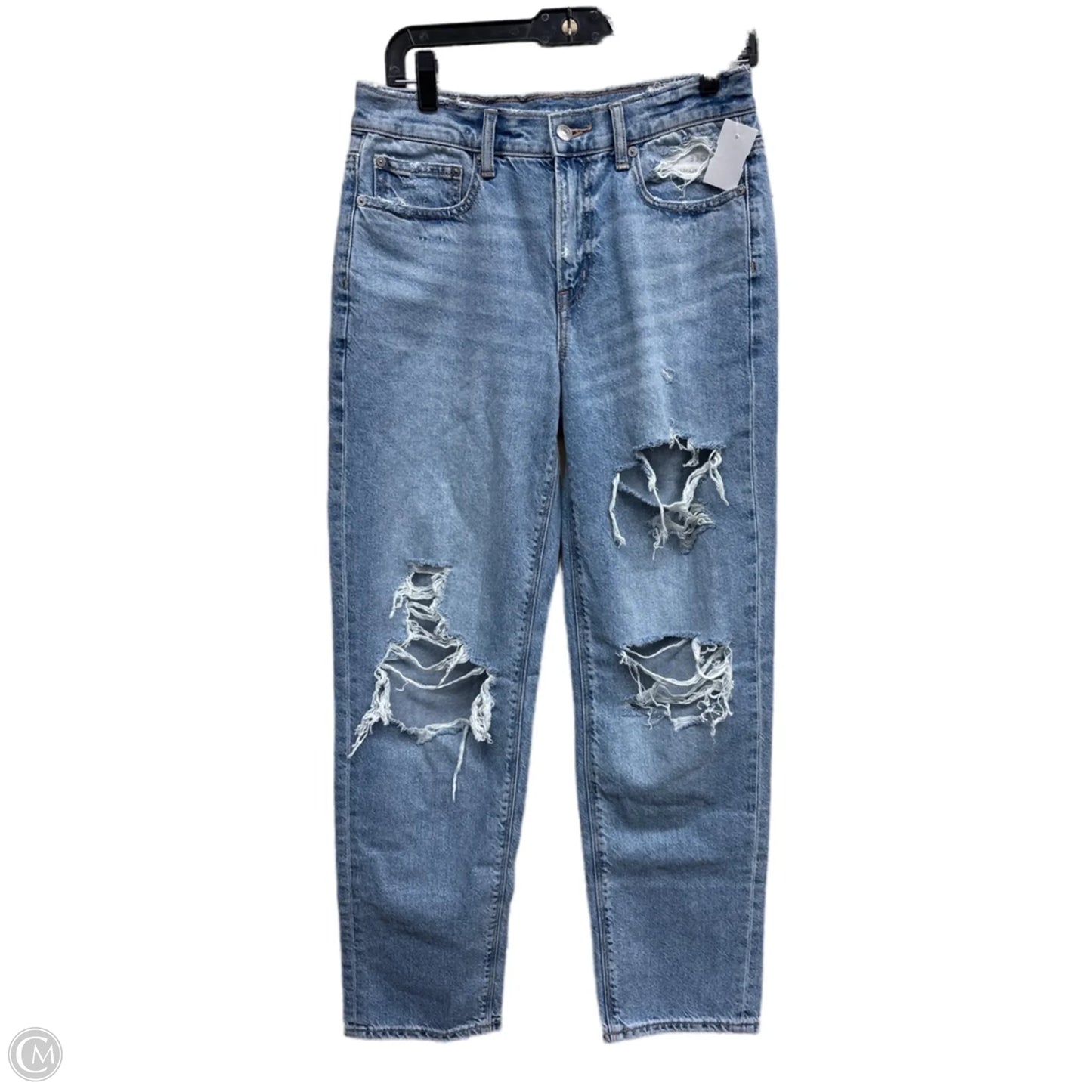 Jeans Straight By American Eagle In Blue Denim, Size: 6