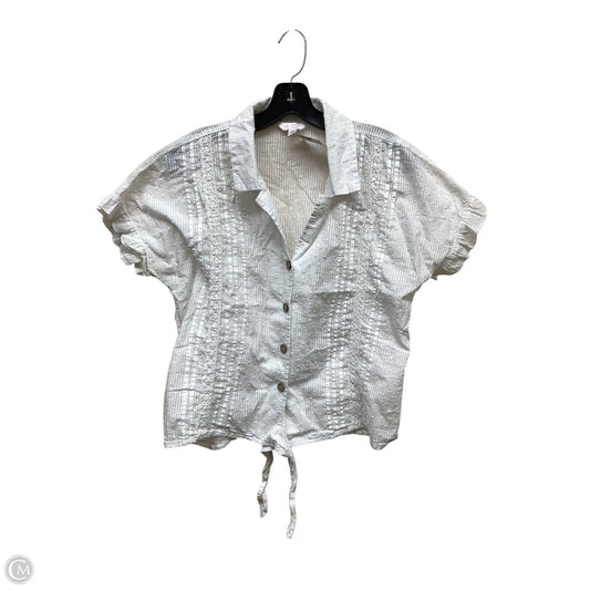 Top Short Sleeve By Lc Lauren Conrad In White, Size: M
