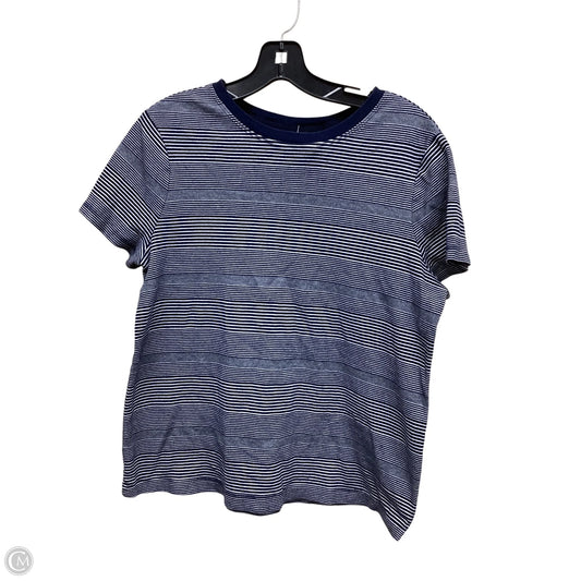 Top Short Sleeve By West Bound In Striped Pattern, Size: L