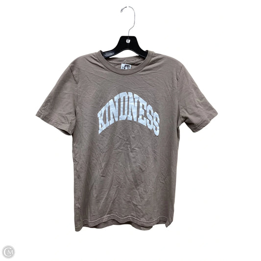 Top Short Sleeve By Old Navy In Brown & White, Size: S