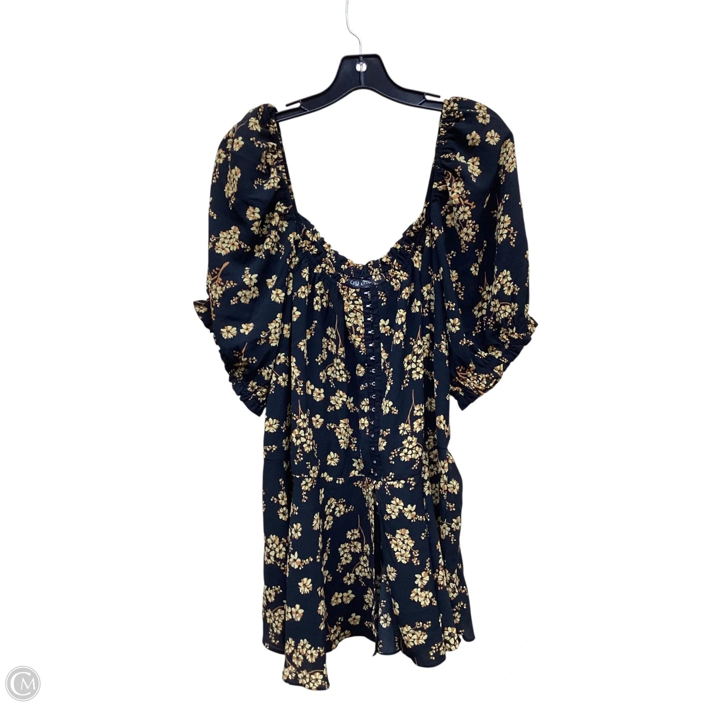 Top Short Sleeve By City Chic In Floral Print, Size: Xl