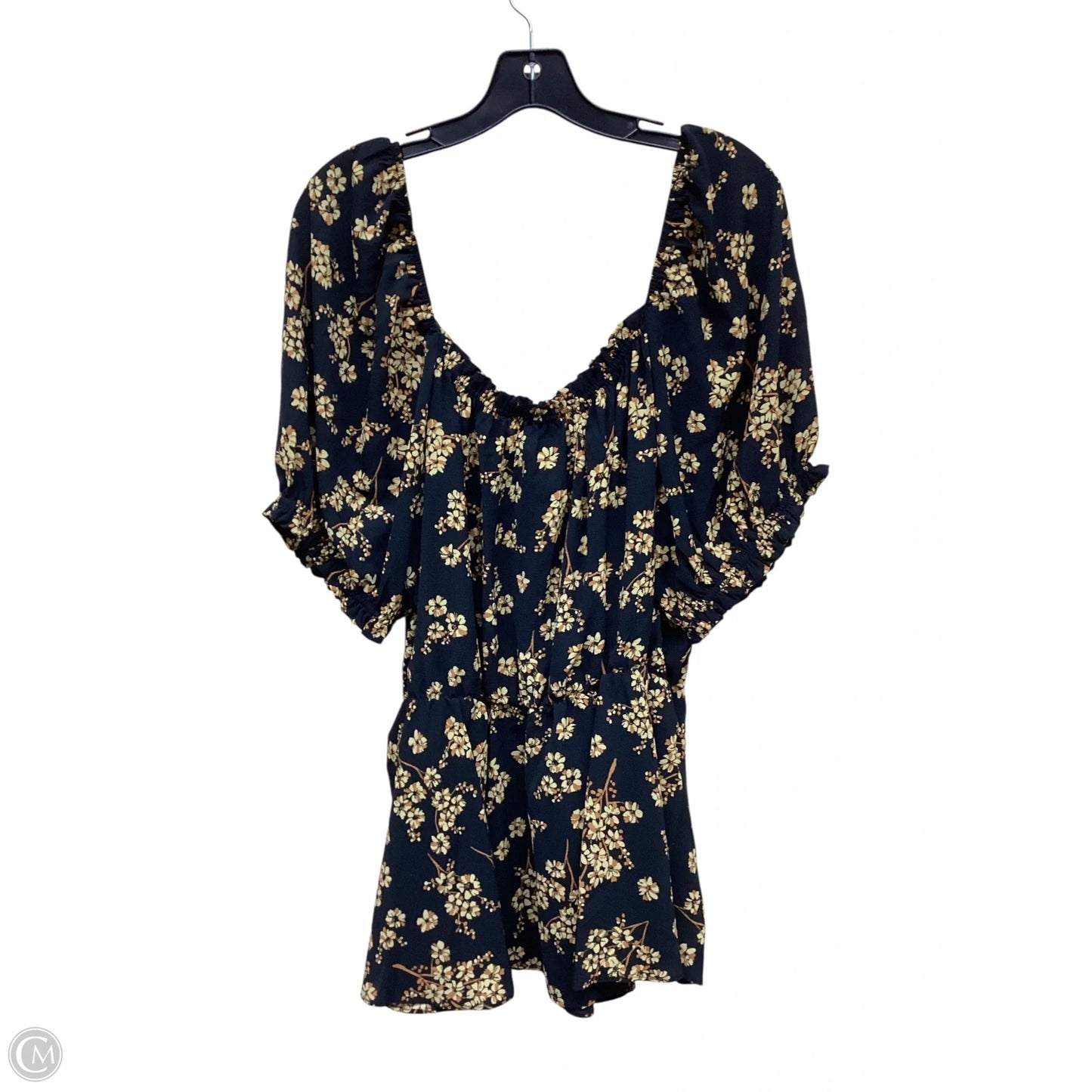 Top Short Sleeve By City Chic In Floral Print, Size: Xl