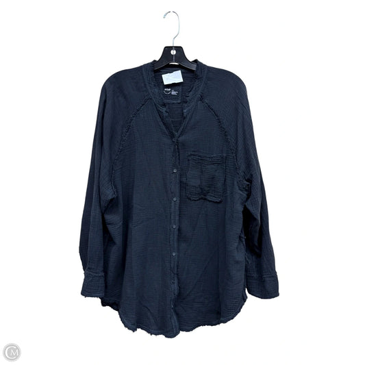Top Long Sleeve By Aerie In Black, Size: L