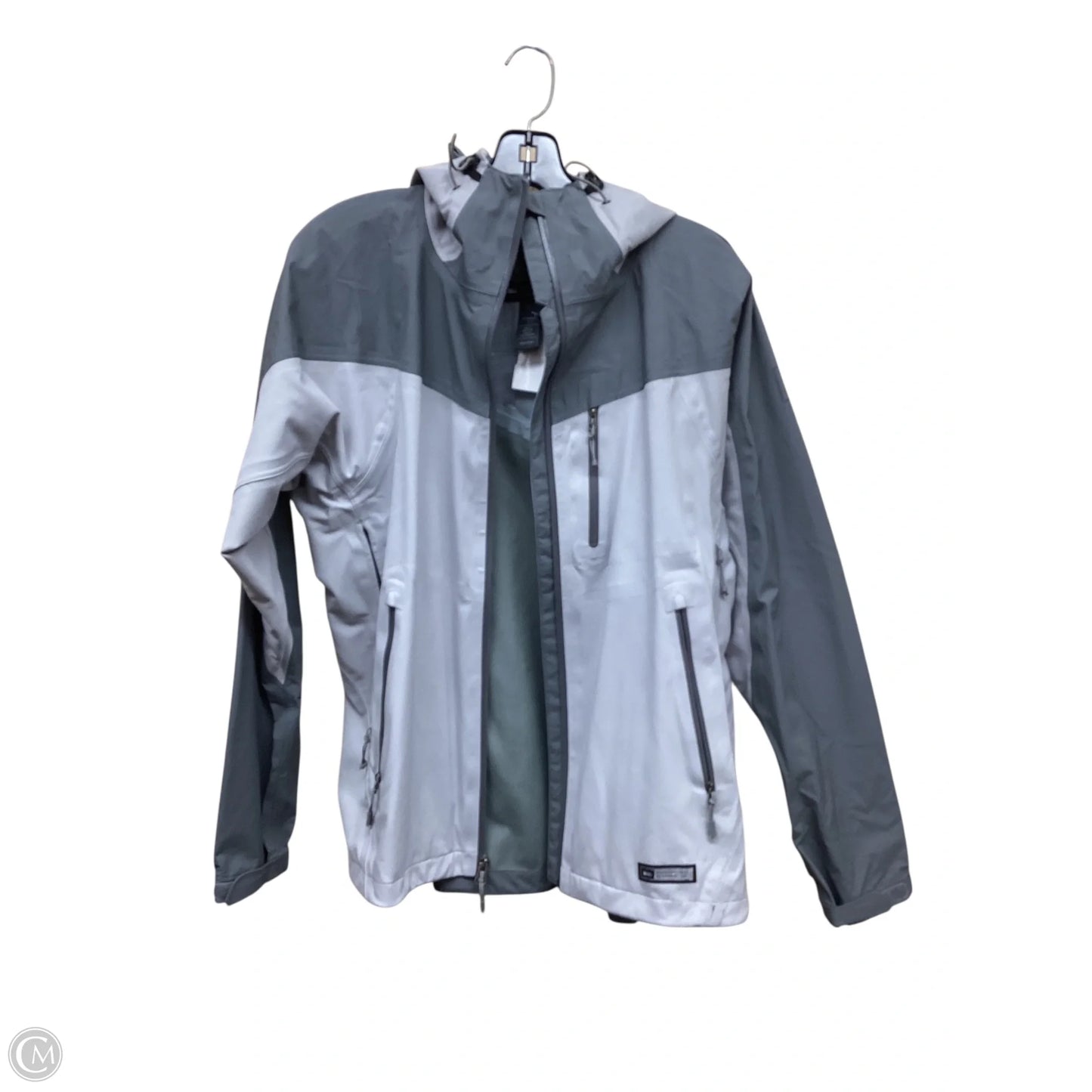 Jacket Windbreaker By Rei In Grey, Size: L