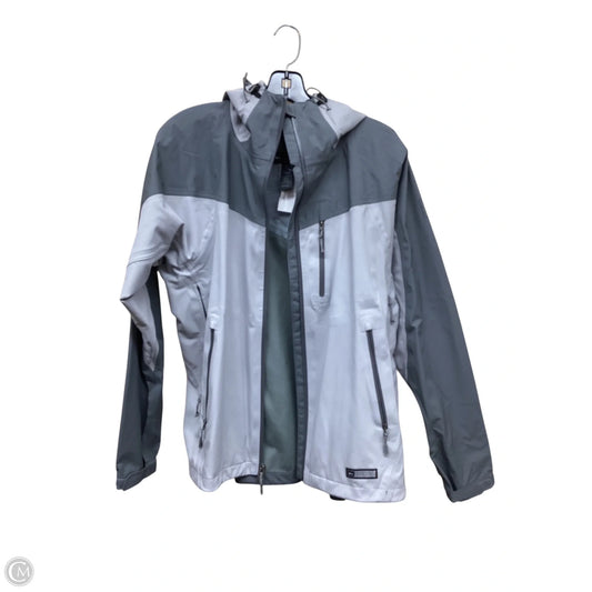Jacket Windbreaker By Rei In Grey, Size: L