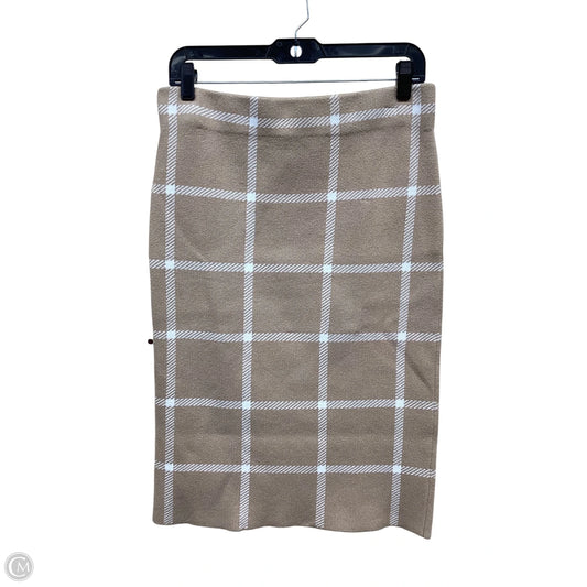 Skirt Midi By Ann Taylor In Checkered Pattern, Size: M