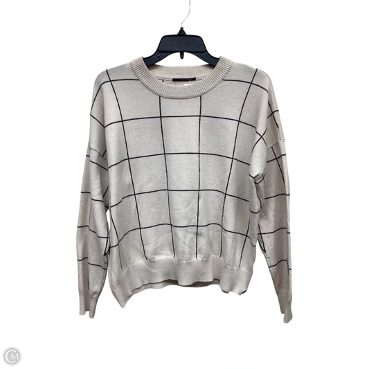 Top Short Sleeve By Ann Taylor In Checkered Pattern, Size: M