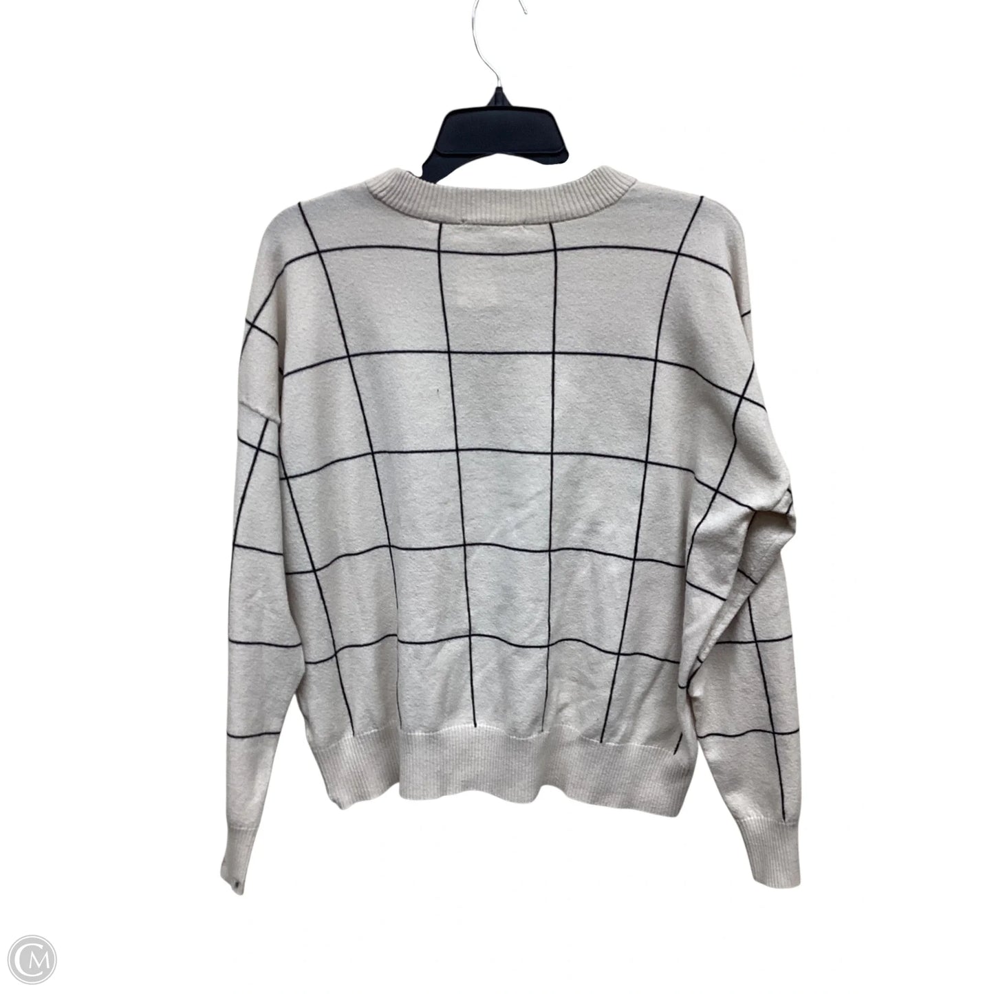 Top Short Sleeve By Ann Taylor In Checkered Pattern, Size: M