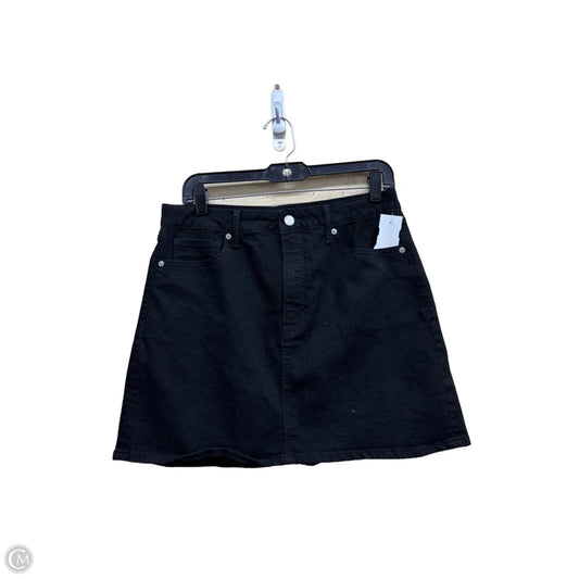 Skirt Mini & Short By Banana Republic In Black Denim, Size: 8