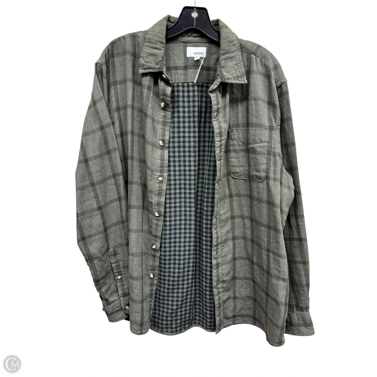 Top Long Sleeve By Sonoma In Green, Size: L
