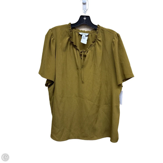Top Short Sleeve By Nine West In Green, Size: Xxl