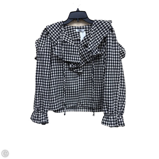 Top Long Sleeve By Clothes Mentor In Black & Tan