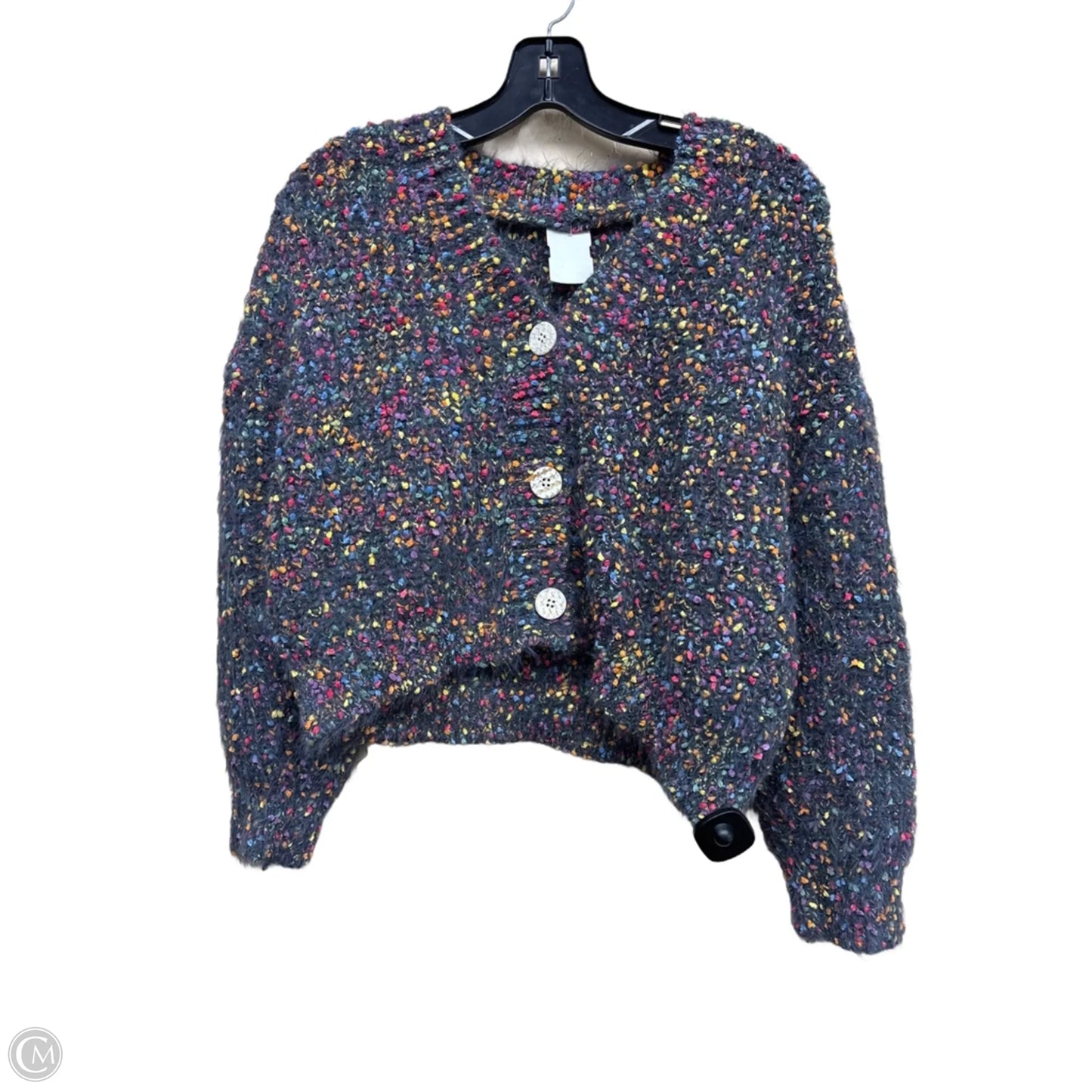 Sweater Cardigan By Clothes Mentor In Multi-colored