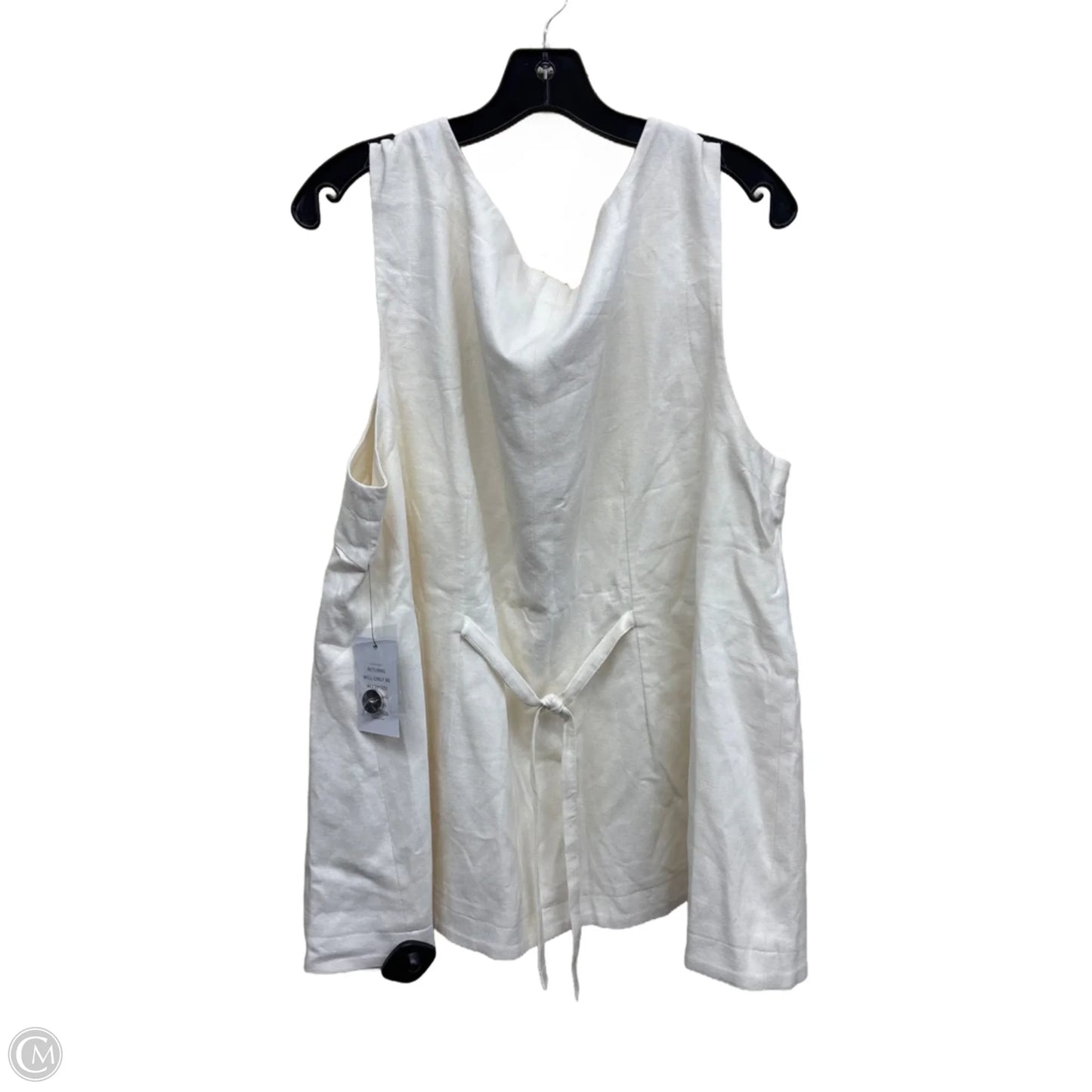 Top Sleeveless By Eloquii In Cream, Size: 18