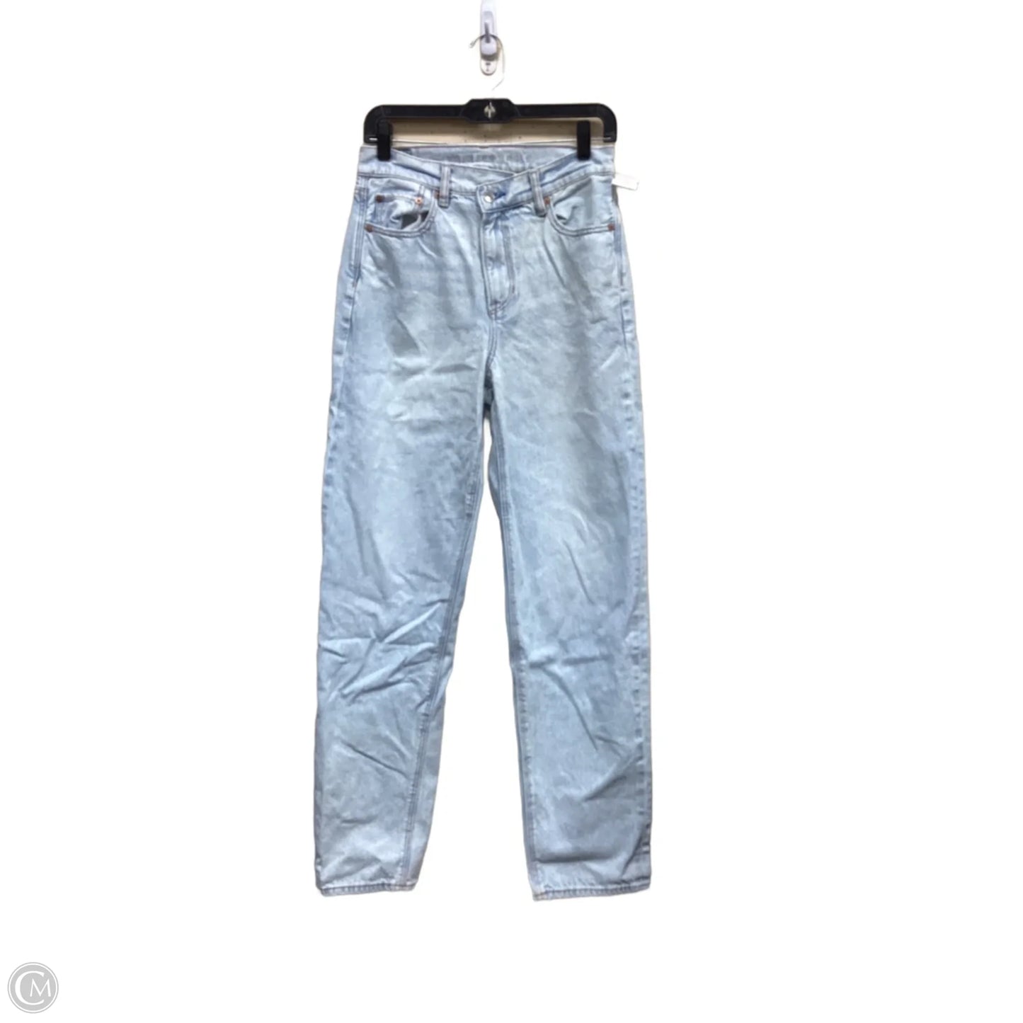 Jeans Straight By American Eagle In Blue Denim, Size: 4