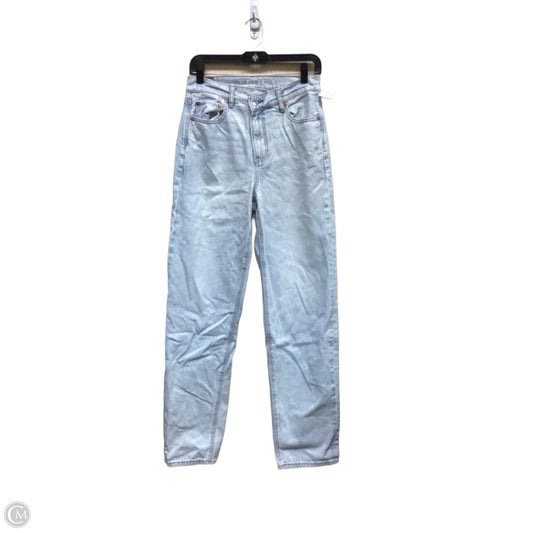 Jeans Straight By American Eagle In Blue Denim, Size: 4