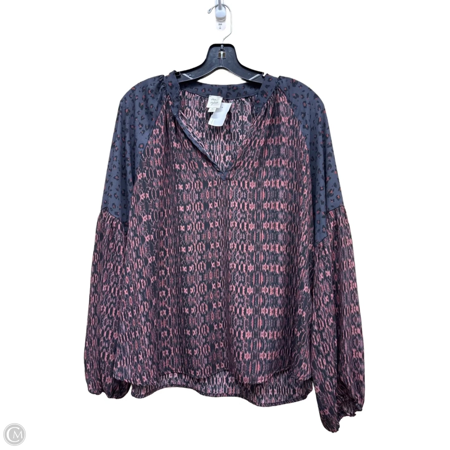Top Long Sleeve By Clothes Mentor In Animal Print, Size: M