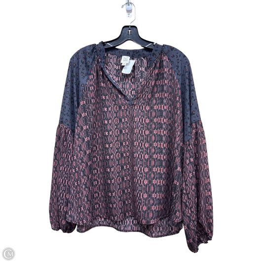 Top Long Sleeve By Clothes Mentor In Animal Print, Size: M