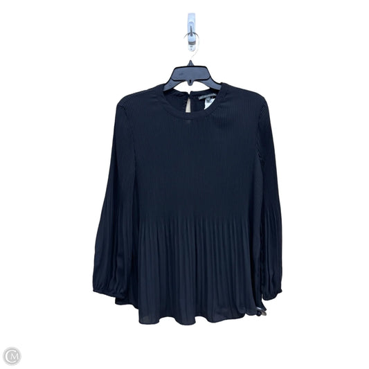 Top Long Sleeve By Adrianna Papell In Black, Size: L