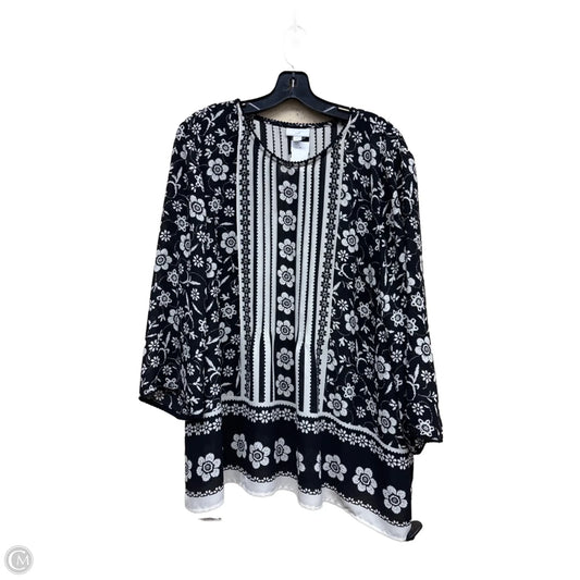 Top Long Sleeve By J. Jill In Floral Print, Size: Xl