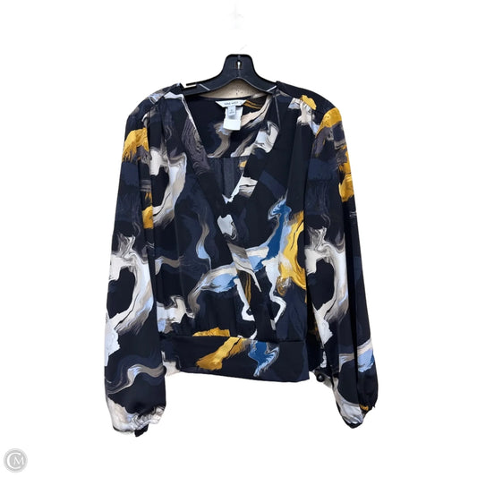 Top Long Sleeve By Nine West In Multi-colored, Size: Xl