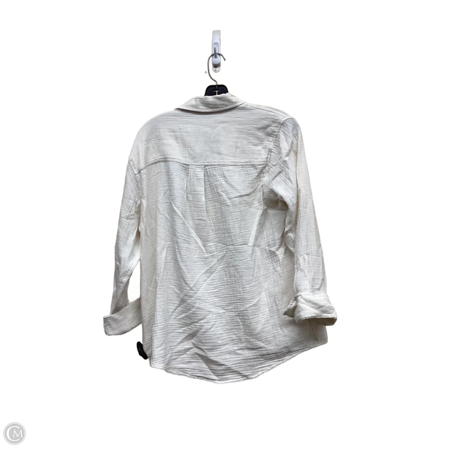 Top Long Sleeve By Universal Thread In White, Size: S