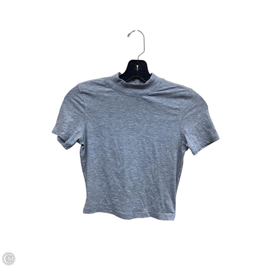 Athletic Top Short Sleeve By Lululemon In Grey, Size: 2