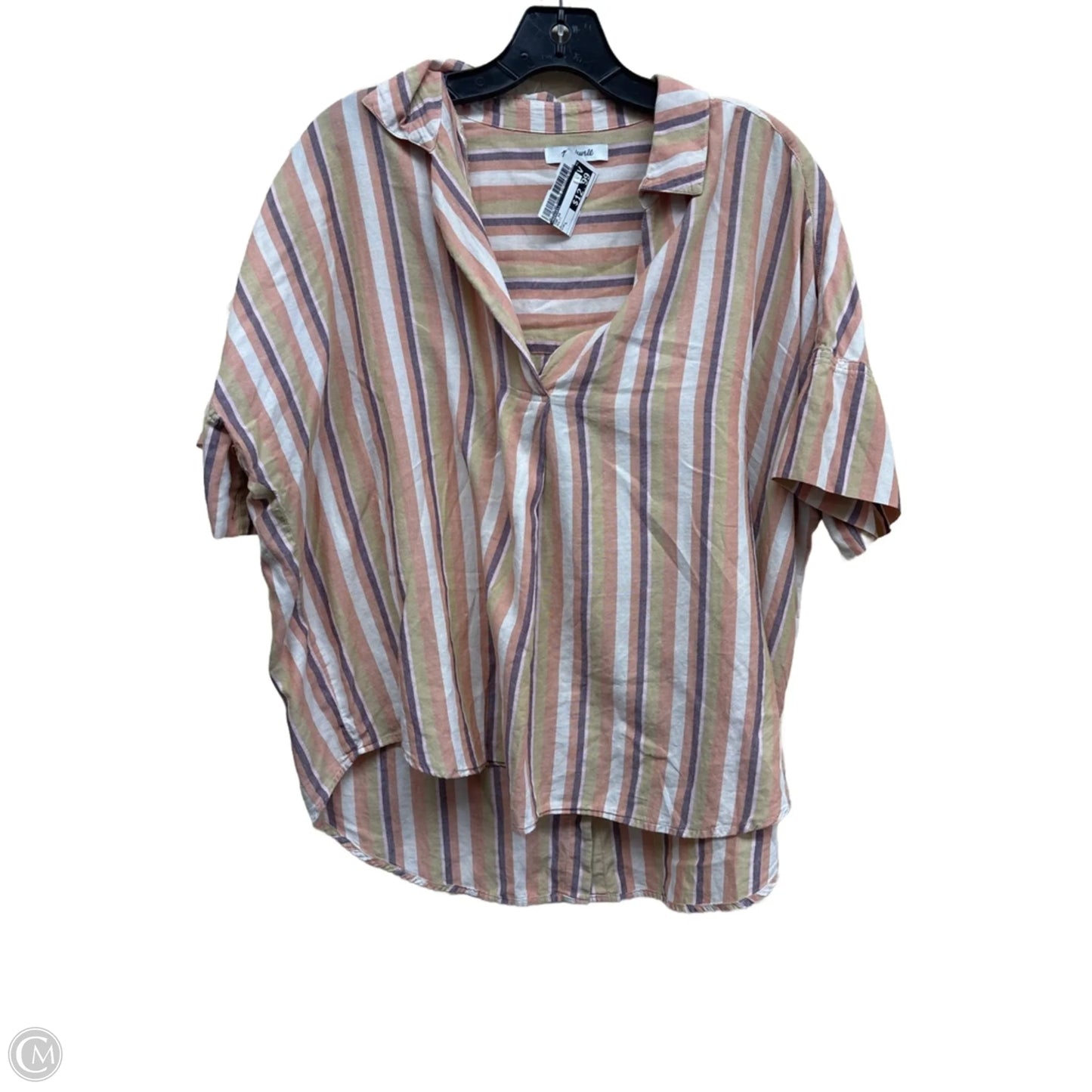 Top Short Sleeve By Madewell In Multi-colored, Size: L