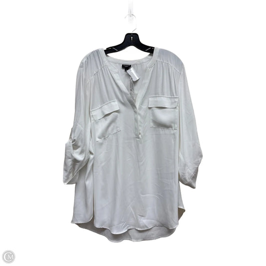 Top 3/4 Sleeve By Torrid In White, Size: 3x