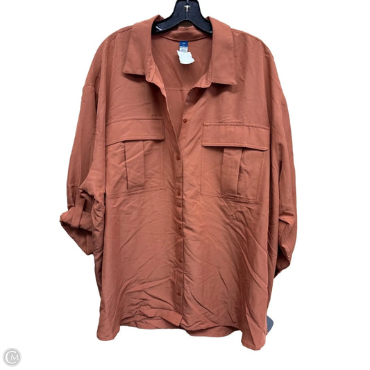 Top Long Sleeve By Old Navy In Brown, Size: 3x