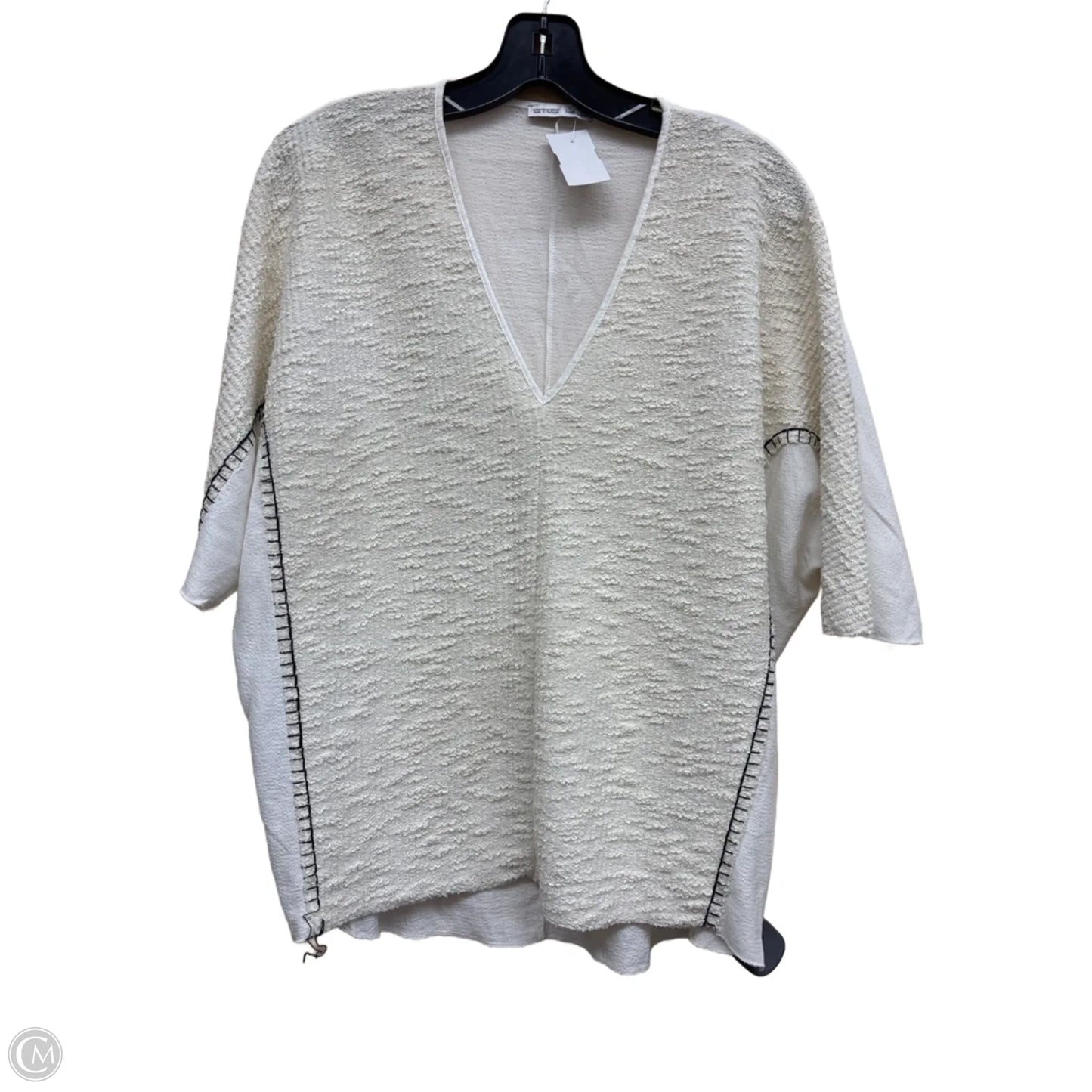 Top Short Sleeve By Zara In Beige, Size: M