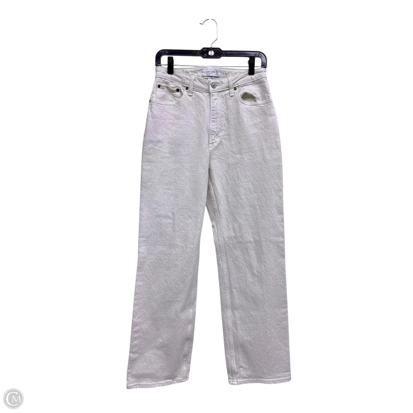 Jeans Straight By Abercrombie And Fitch In Pink Denim, Size: 4