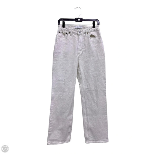 Jeans Straight By Abercrombie And Fitch In Pink Denim, Size: 4