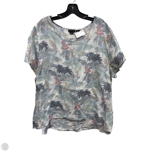 Top Short Sleeve By Tahari By Arthur Levine In Multi-colored, Size: 2x
