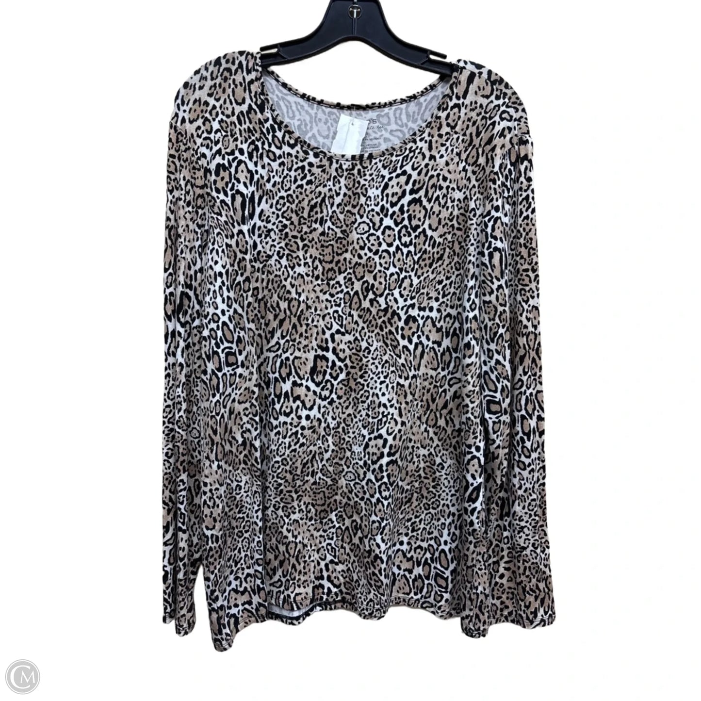 Top Long Sleeve By Chicos In Animal Print, Size: M