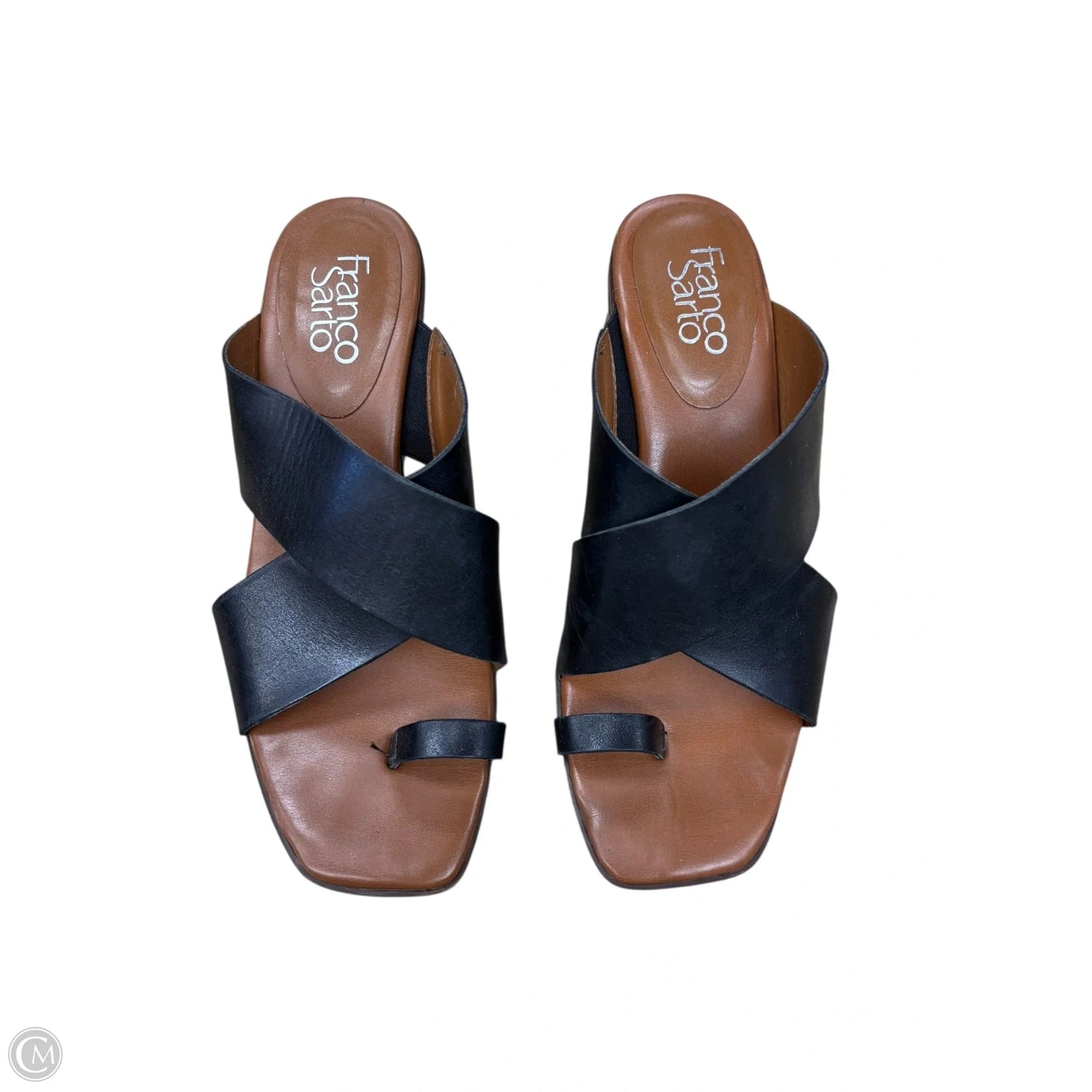 Sandals Heels Block By Franco Sarto In Black, Size: 7.5