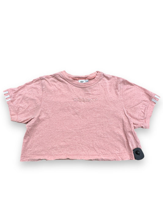 Top Short Sleeve By Adidas In Pink, Size: L