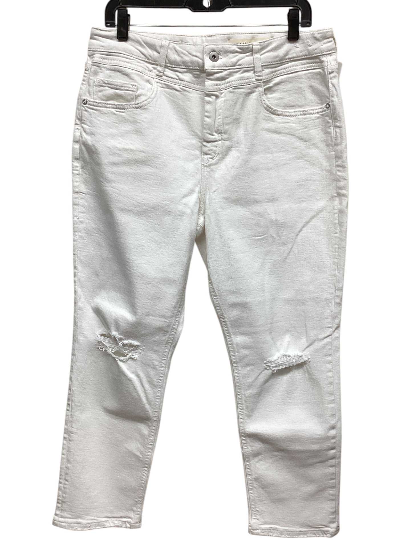 Jeans Straight By Pilcro In White, Size: 14