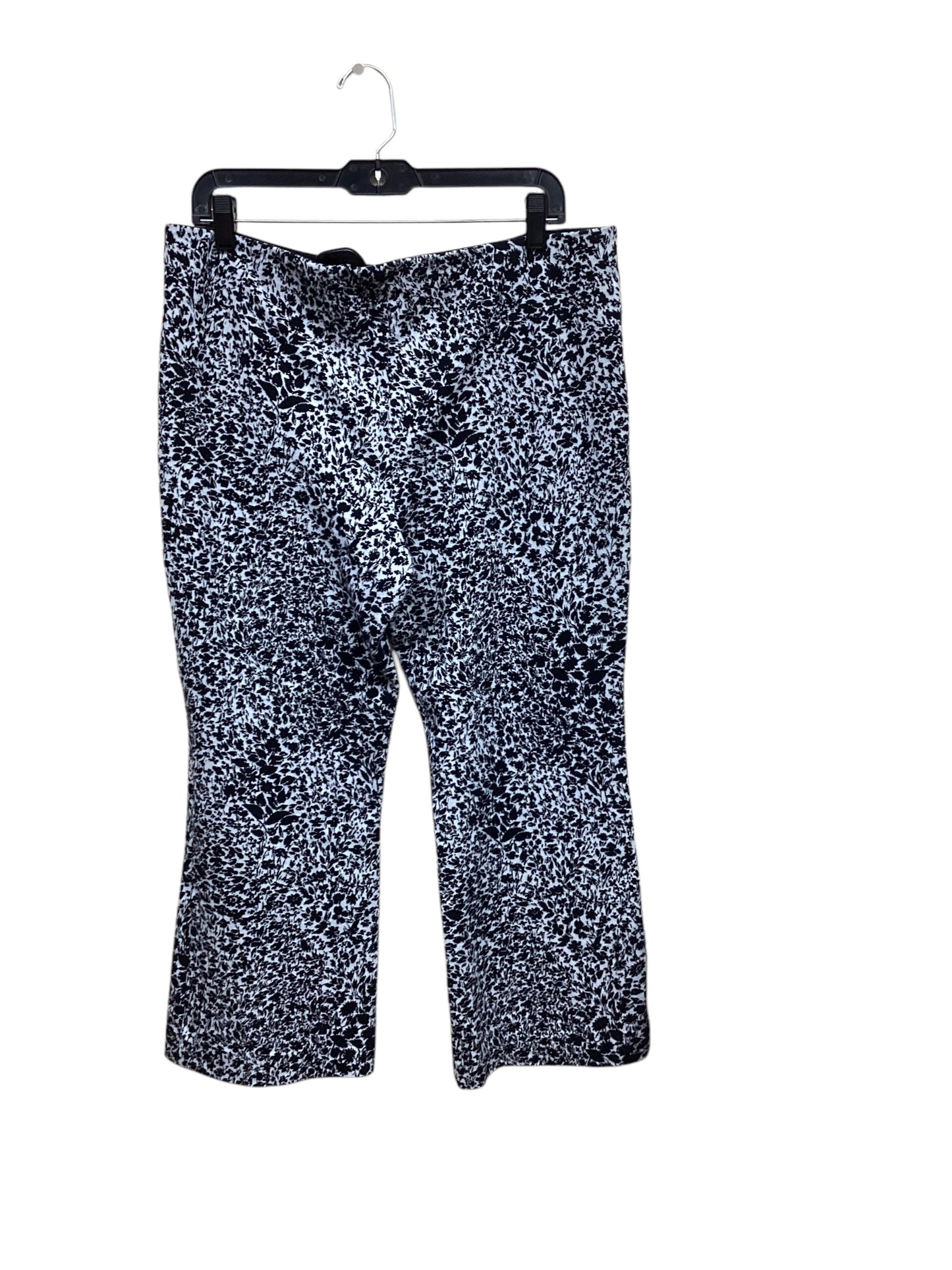 Pants Cropped By Maeve In Black & White, Size: L